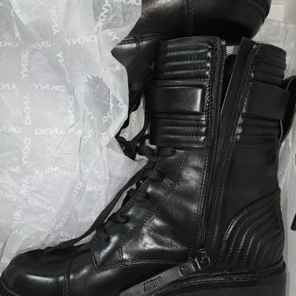 DKNY Black Basia Combat Boots